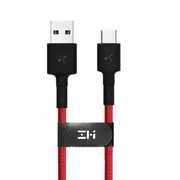 Micro USB Braided Wire Night Vision Lighting Fast Charging Data Cable From Xiaomi System RED COLOR