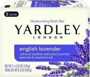Yardley Moisturizing Bar with Lavender Extract&Essential Oil 4.25 oz Pack of 12