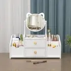 Household Makeup Mirror Desktop Skin Care Lipstick Shelf Makeup Tool Kit