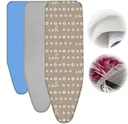 Scorch Resistant 36x13 44x14 48x17in Iron Board Cover Replacement Ironing Board Cover Cotton Ironing Board Pad Drawstring Tightening Easy to Fit(Gray,48x17in/120x41CM)