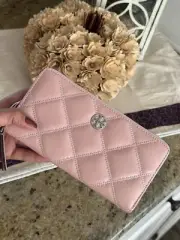 NWT Tory Burch Willa Zip Continental Wallet 160774 IN ROSE SACHET
