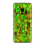Samsung Galaxy S9 Skins Wrap - green glass trippy psychedelic