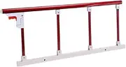 Foldable Bed Rail Safety Side Guard for Elderly Adults Assist Handle Handicap Bed Railing Hospital Aluminum Alloy Grip Bumper Bar (Color:Red, Size:96x40cm)