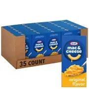 Kraft Macaroni and Cheese 35 Pack Original Flavor Easy Meal 7.25 Ounce Boxes