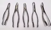 Tooth Extracting Forceps Best Quality Set of 5pc Dental Instrument Tasrou Brand