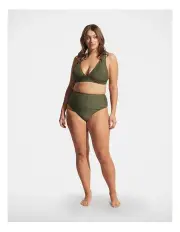 [Decjuba] Matte Triangle Bikini Top in Forest Green