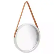 Wall Mirror Vanity Hanging Round Mirror for Bedroom Living Room Silver vidaXL