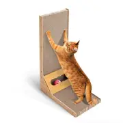 Cat Scratcher Pad L Shape Cat Scratching Board Cardboard Cat Scratcher for In...