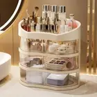 Spacious Countertop Storage Box 360° Rotating Drawer Skincare Organizer