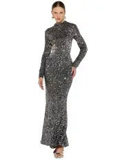 [Montique] Rapture Sequin Gown in Grey