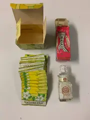 Lot of (2) Vintage Avon Lavender Powder Sachet & Avon Lemon Velvet Fragrences