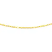 9ct Gold 50cm Solid Figaro Chain