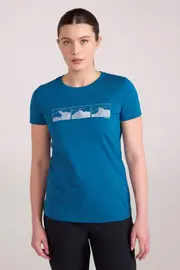 Three Peaks Graphic Womens Short Sleeve Tee