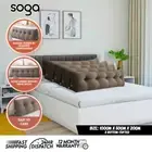 SOGA 4X 100cm Coffee Triangular Wedge Pillow Headboard Bedside Tatami Cushion