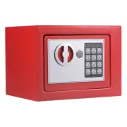 Safe Box with Combination Lock Alarm System for Money Security Red