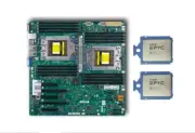Supermicro H11DSi-NT E-ATX DDR4 Motherboard With 2Pcs AMD EPYC 7551 CPU 32C/64T