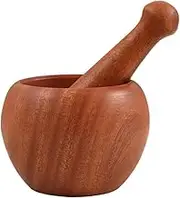 Zerodeko 1Set Wooden Garlic Masher Kitchen Gadget for Easy Garlic Grinding Spice Mixing and Food Preparation Present for Home Cooks and Food Lovers