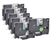 6 PK TZ-M31 TZe-M31 Black on Matte Clear Label Tape for Brother P-Touch 12mm 8M