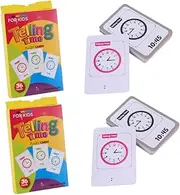 Kisangel 2Pcs Educational Telling Clocks for Interactive Learning Game for Ages and Safe Material Early and Recognition