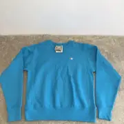 Champion Sweater Mens M Reverse Weave Sweatshirt Crewneck Aqua Blue NWT Pullover