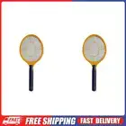 Bug Zapper Racket Electric Fly Swatter Handheld Battery Powered Zapper (Yellow)