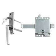 Garage Door L-Handle Lock with Inside Slide Lock Latch Mechanism Set - Right ...