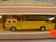 MODEL POWER HO AERIAL TOWER BUCKET FIRE TRUCK YELLOW W/1/2 WHITE CAB NEW IN BOX
