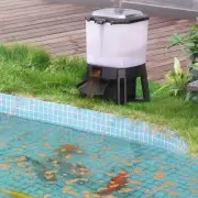 6L Solar Powered Automatic Pond Fish Food Feeder Auto Feeding Timing Dispenser