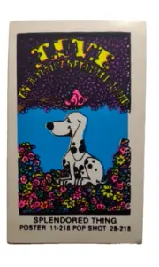 Psychedelic Mod Hippy Art Vintage SPLENDORED Pop Shot Sticker Tom Gatz Dog 1960s