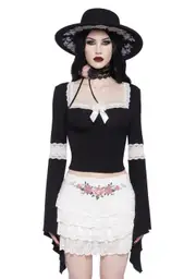 [Widow] Hardcore Goth Long Sleeve Top