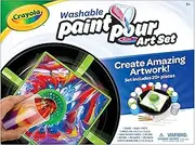 Crayola Washable Paint & Pour Art Set, Tie Dye Painting, Marble Paint Technique