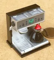 Metal Espresso Machine With A Pot Of Coffee Tumdee 1:12 Scale Dolls House 216