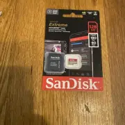 SanDisk 128 GB Extreme microSDXC UHS-I Card with Adapter NEW