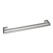 Montangna Stainless Steel Double Towel Rail - Polished - 600mm/750mm/900mm