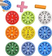 DGMI Maths Fidget Spinners, 9 Pieces Maths Spinner, Maths Fidget Spinner Addition Subtraction, Calculating Swivel - Montessori Fidget Spinner for Interactive Learning, Educational Toy Fidget Spinner