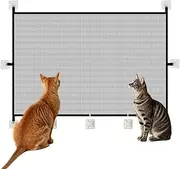Cat Gate, Mesh Barrier, 43.31x28.35x0.79 inches Doorway Safety Folding Portable Pet Fence, Indoor Childproof Gate for Kitchen Living Room Hallway Stairway Porch, Kitten Bunny