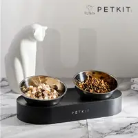 在飛比找松果購物優惠-【PETKIT 佩奇】寵物15° 不鏽鋼 雙口碗 可調式 架