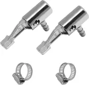2-Pack 1/4" Lock On All Metal Air Chuck Mini Air Compressor Replacement Nozzle