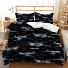 Fighter Camo Duvet Cover Doona Cover Double Queen Bedding Quilt Cover Pillowcase
