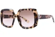 Furla SFU709 0801 Sunglasses Women's Light Yellow/Havana/Brown Gradient 54mm