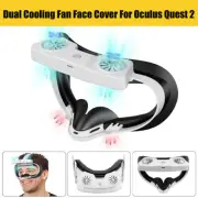 Upgraded Dual Cooling Fan Face Cover Cushion+Nose Pad For Meta Oculus Quest 2 VR