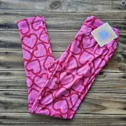 Lularoe Heart Print Leggings OS (2-10)