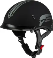 G-Max H96511816 HH-65 Retribution Helmet with Peak Lg Black