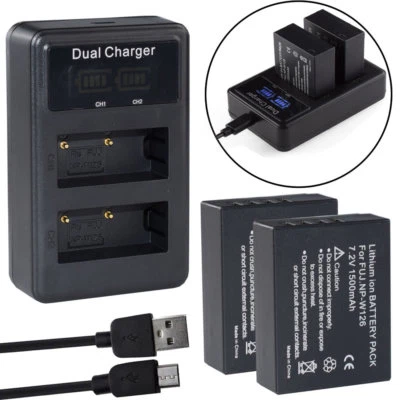 NP-W126 Battery /LCD Charger for Fuji X-Pro2 X-Pro3 X-T10 T20 X-A10 X100F X100V