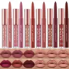 12Pcs Matte Liquid Lipstick + Lip Liner Pens Set, One Step Lips Makeup Sets P...
