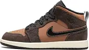 [Nike] Jordan Preschool Jordan 1 MID SE (PS) DC7249 200 Dark Chocolate - Size 2Y