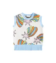 [Stella McCartney Kids] Stella McCartney Kids Intarsia sweater vest Y 6 multicoloured