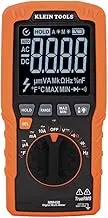 Klein Tools MM450 Multimeter, Slim Digital Meter, Auto-Ranging TRMS, 600V AC/DC Voltage, Current, Resistance, Temp, Frequency, Continuity, Orange
