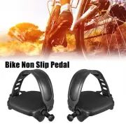 1 Pair Bike Pedals with Straps Indoor Cycling Part Non Slip 9/16'' Fixed Gear