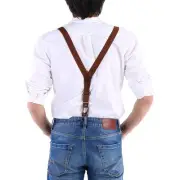 Adult Button Buckles Suspenders Adjustable Belts Pants Trousers Braces Elast NEY